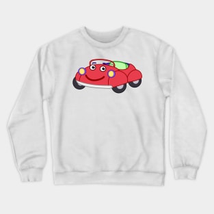 Bongo Beep Beep Cartoon Red Car Smile Crewneck Sweatshirt